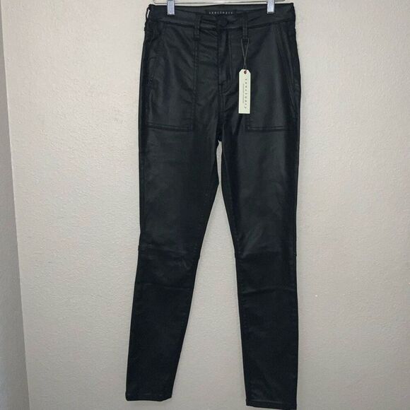 NEW Sanctuary Hayden Skinny High Rise Faux Leather Pant Black - Picture 6 of 9